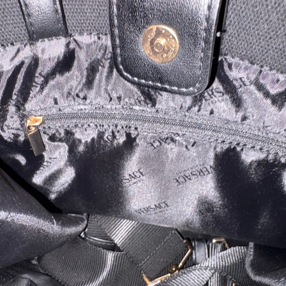 Versace Black Tote with Gold Detailing - Picture 12 of 15
